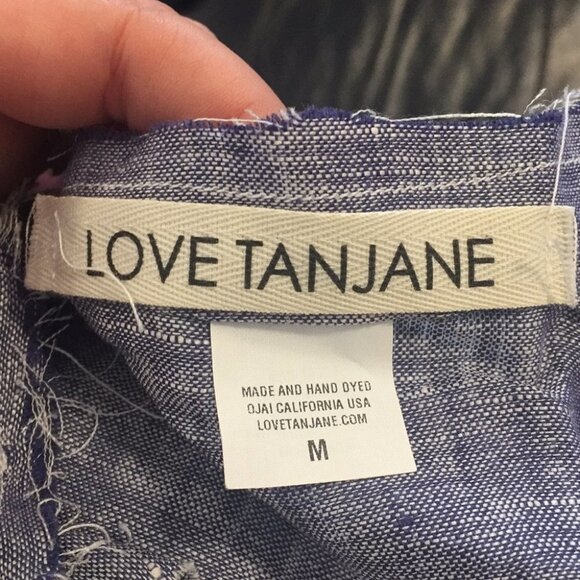 S/M NWOT LOVE TANJANE Linen Shirt FF32 - Picture 5 of 6
